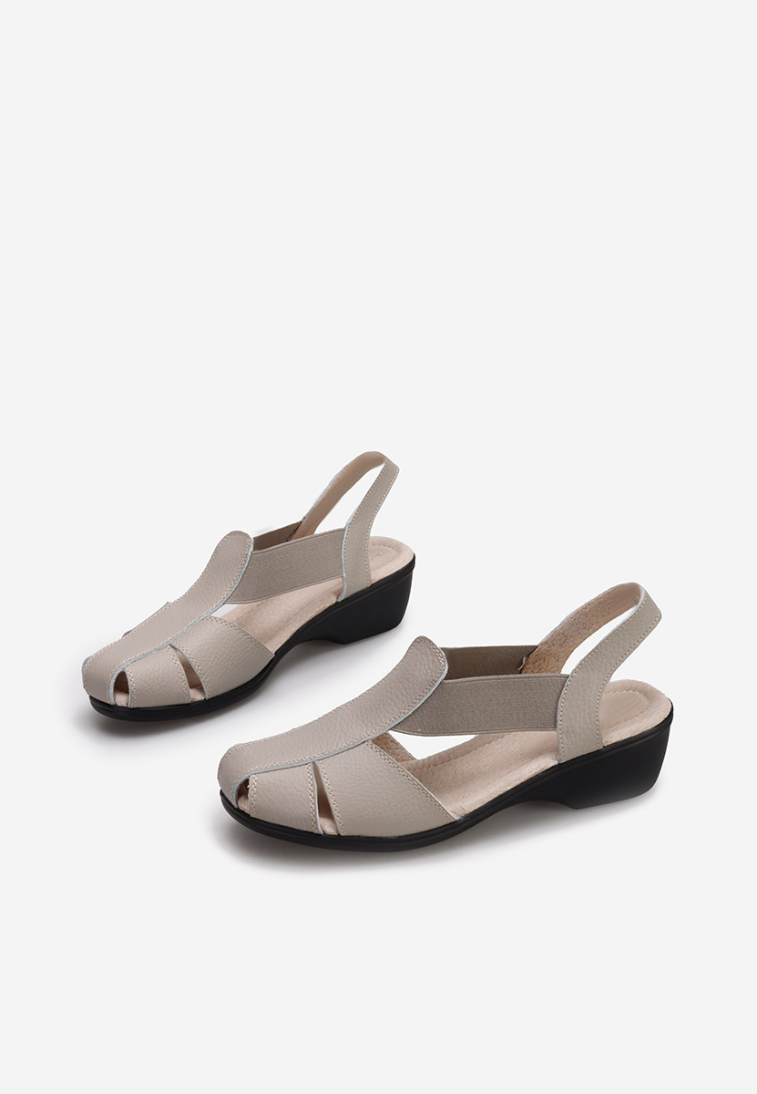 γυναικεια πεδιλα με χαμηλο τακουνι Melona V4 γκρι