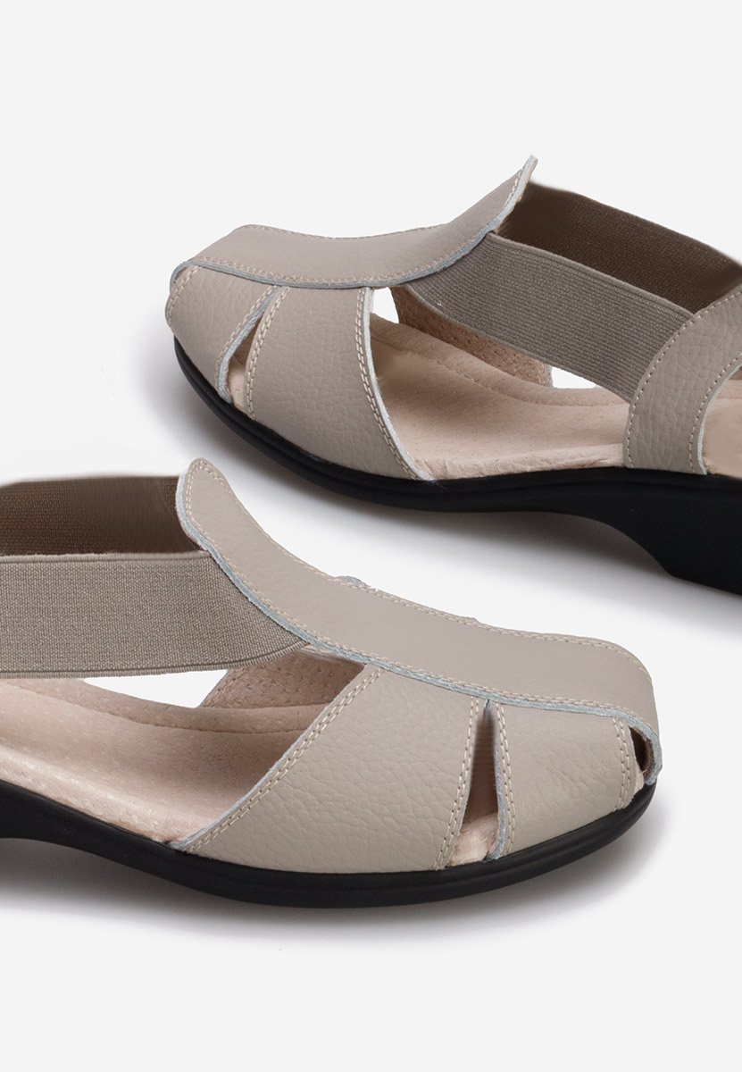 γυναικεια πεδιλα με χαμηλο τακουνι Melona V4 γκρι