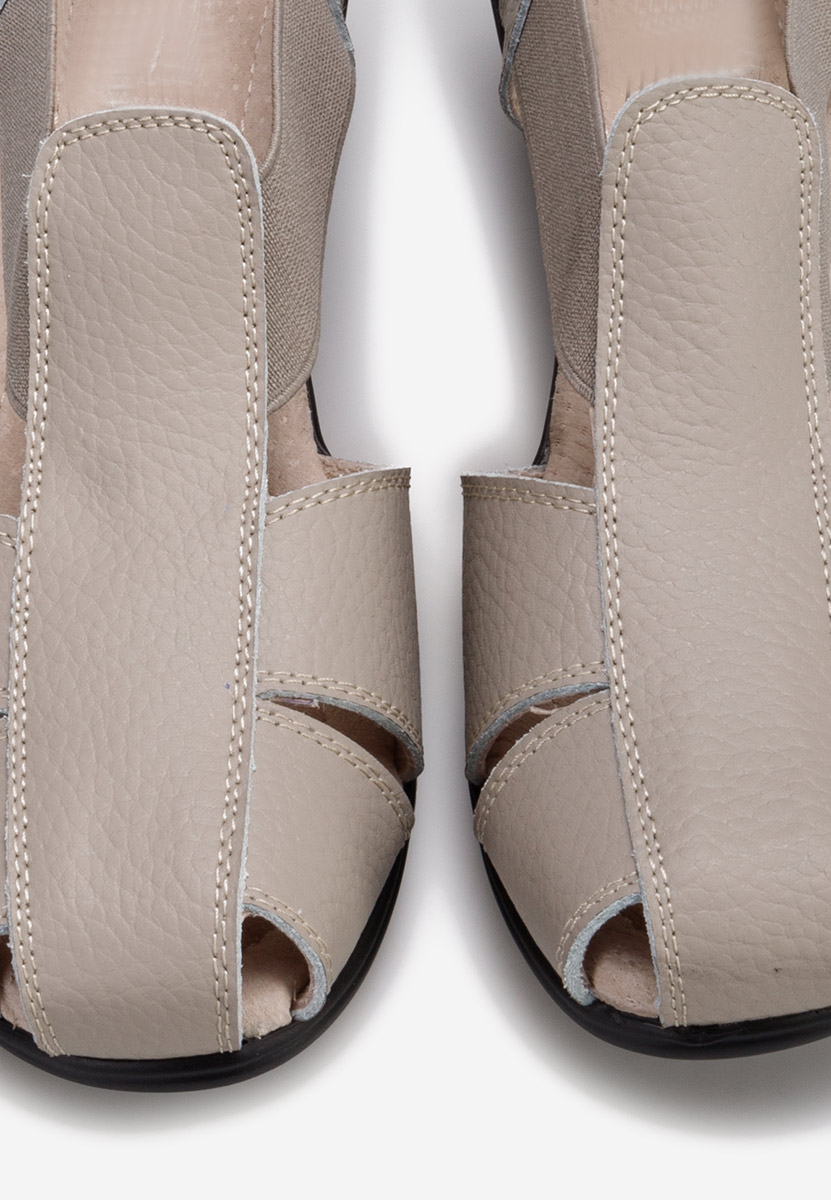 γυναικεια πεδιλα με χαμηλο τακουνι Melona V4 γκρι