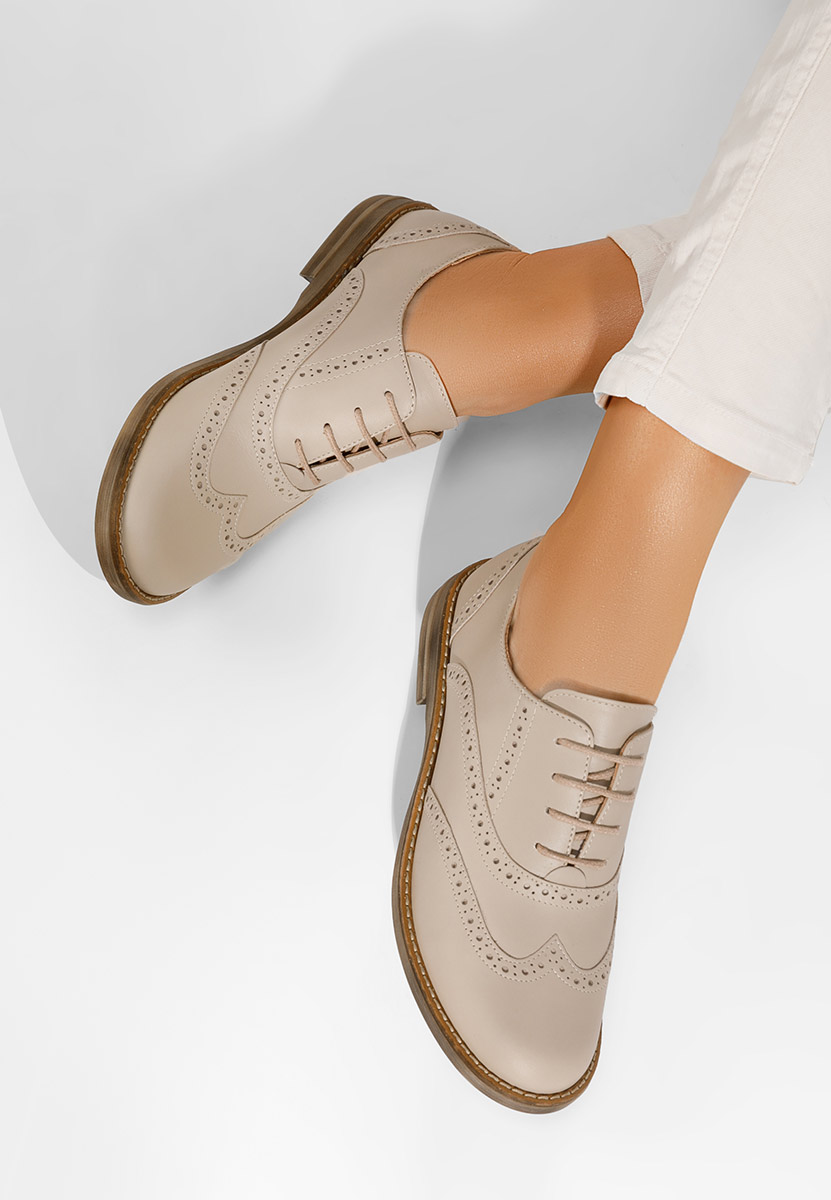 Brogue γυναικεια Emily μπεζ