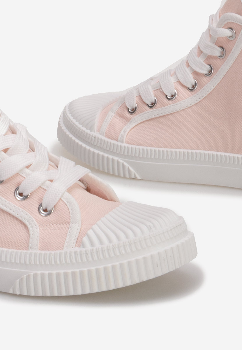 Γυναικεία sneakers αστραγάλο ροζ Caneiro