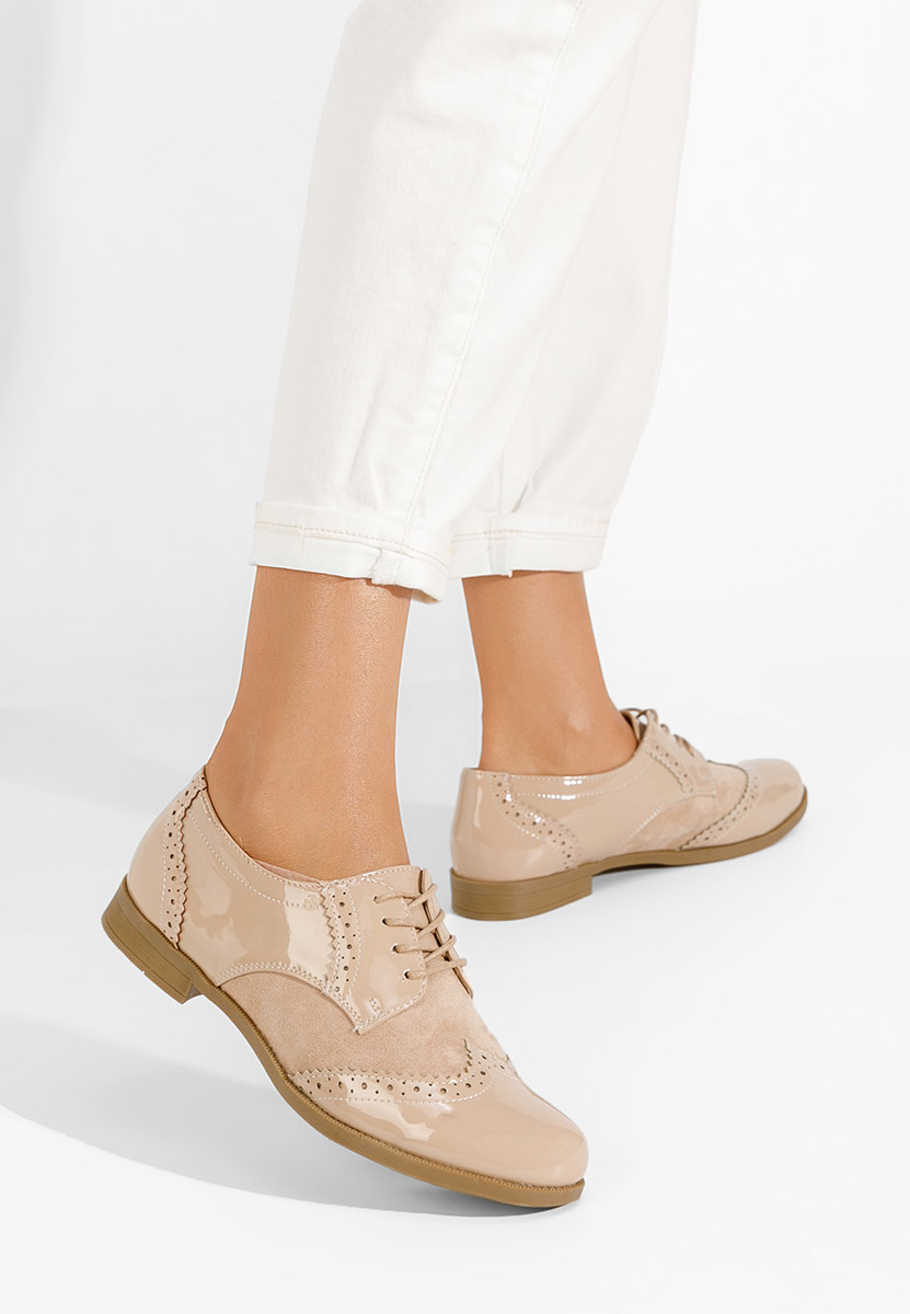 παπουτσια oxford γυναικεια Bakera μπεζ