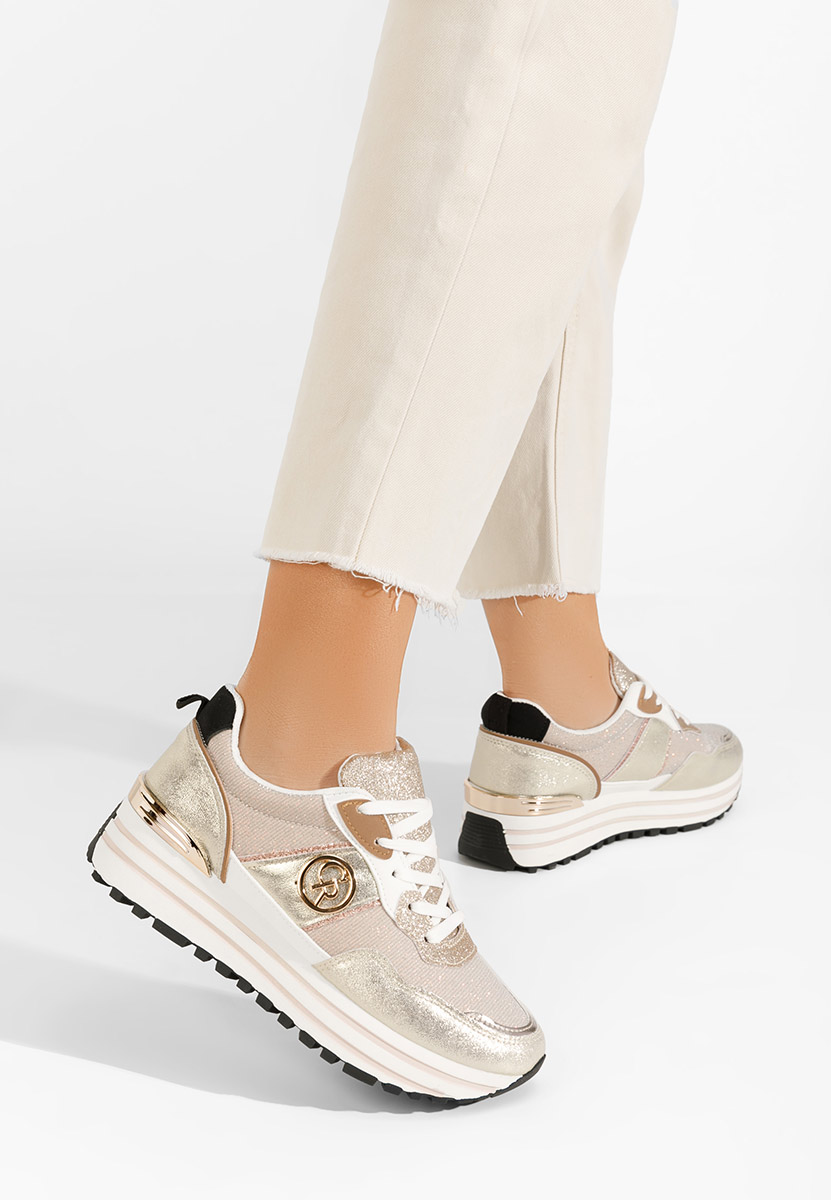 Sneakers με πλατφόρμα Lamisia χρυσο