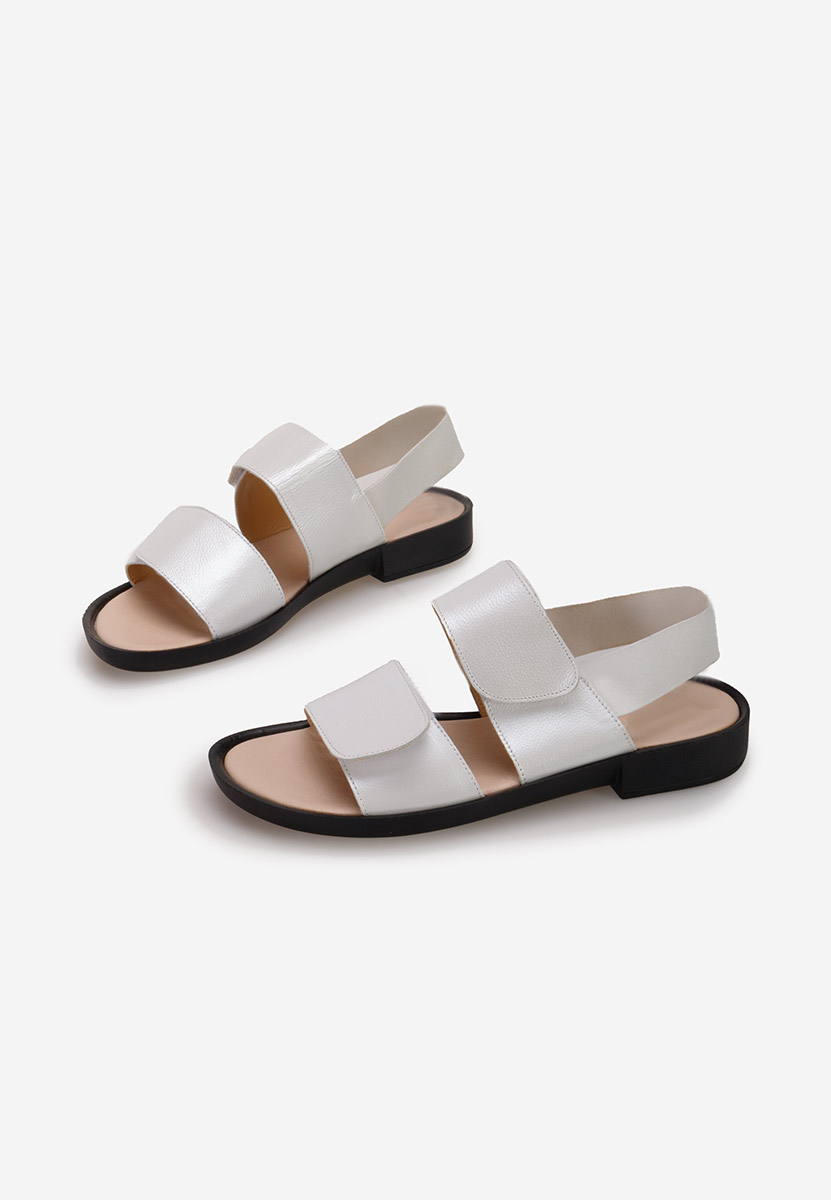 Σανδάλια δερματινα λευκά Galaroza