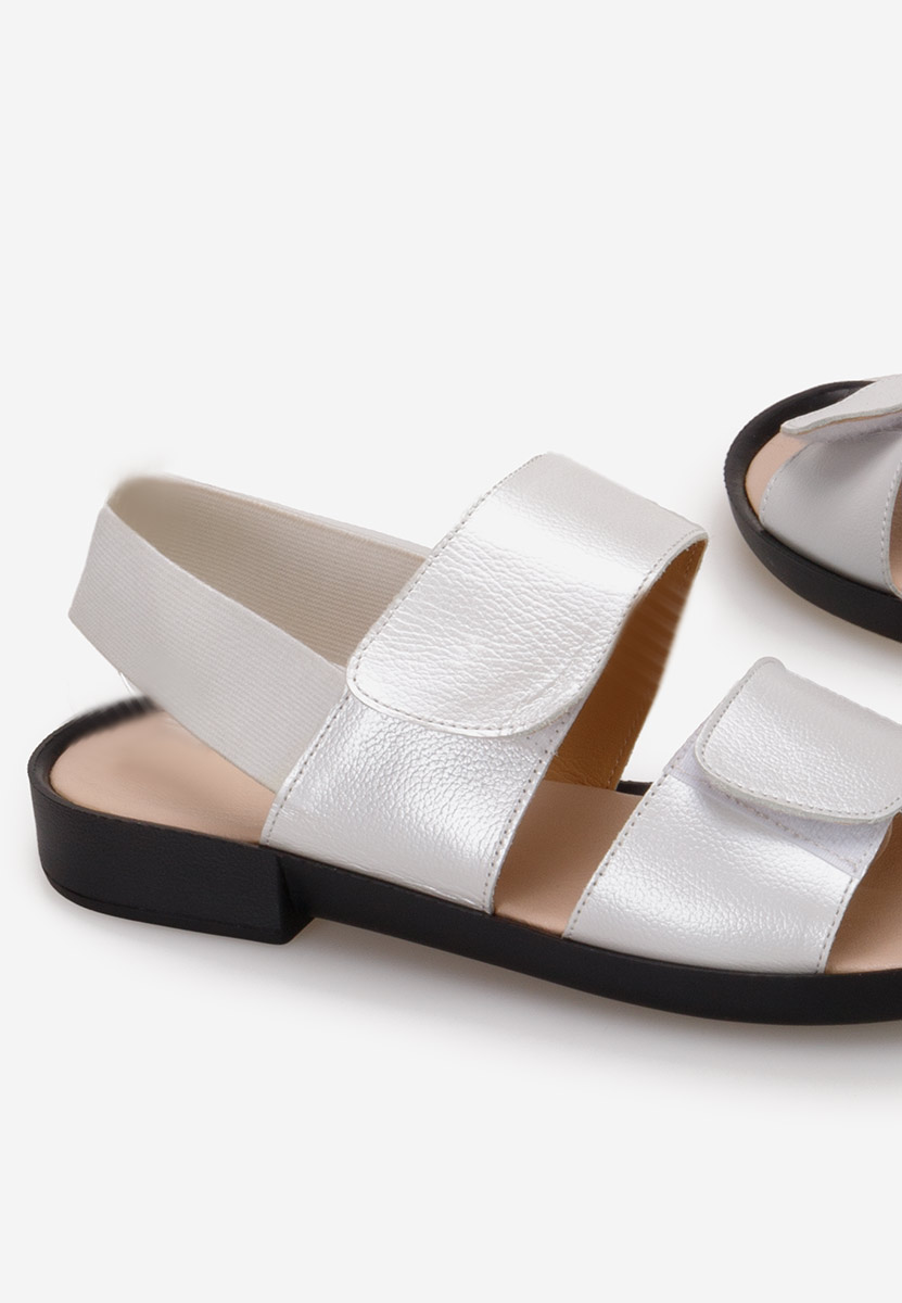 Σανδάλια δερματινα λευκά Galaroza