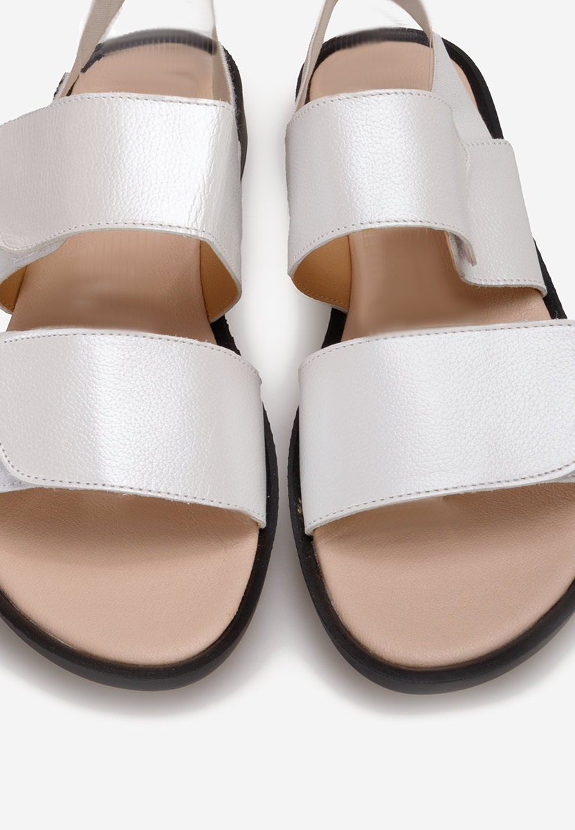Σανδάλια δερματινα λευκά Galaroza