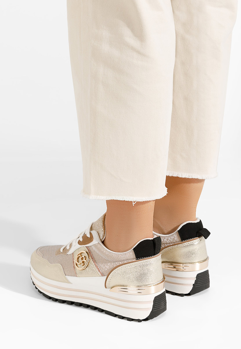 Sneakers με πλατφόρμα Lamisia χρυσο