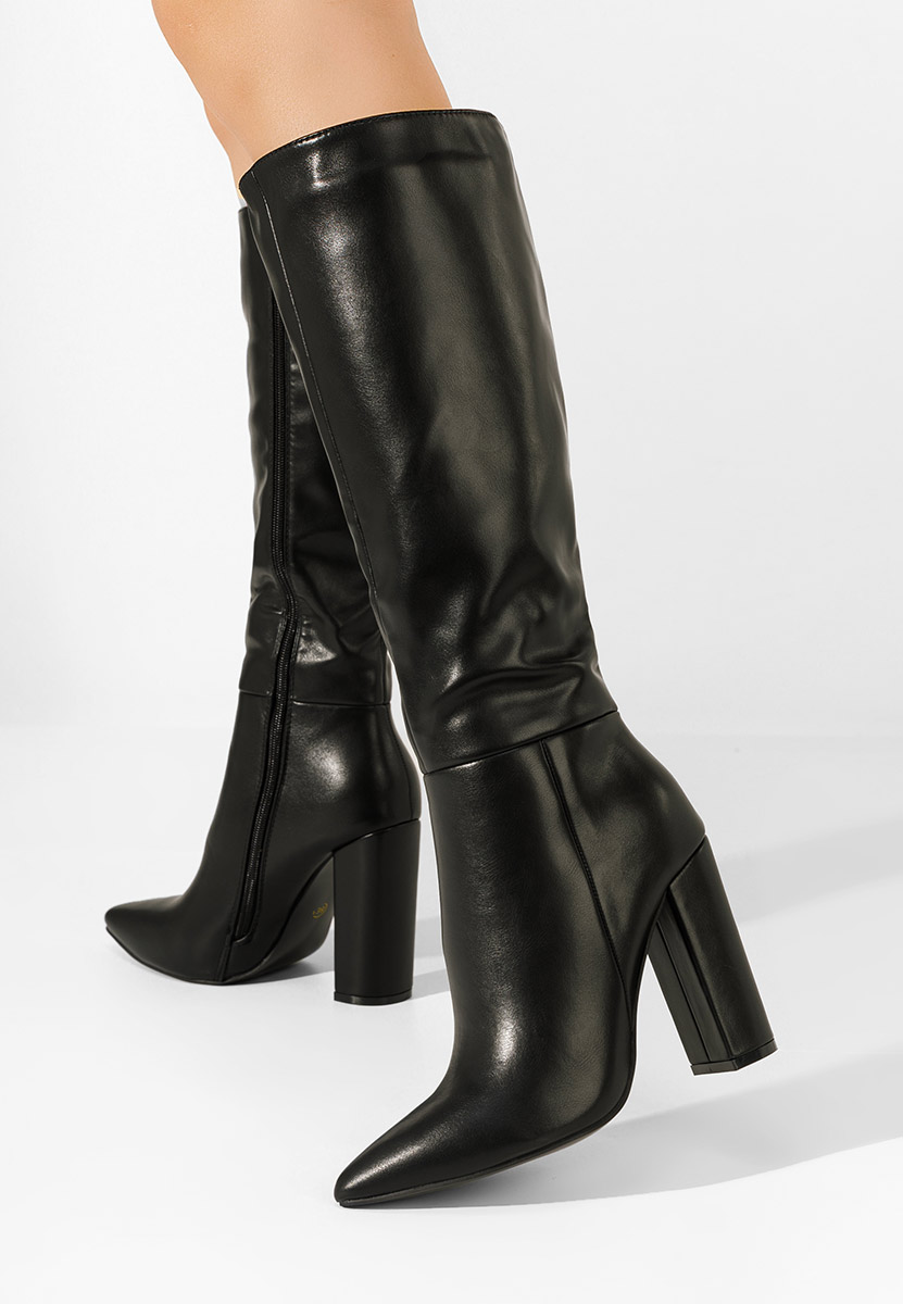 Μπότες με τακούνι Alyndra Μαύρα