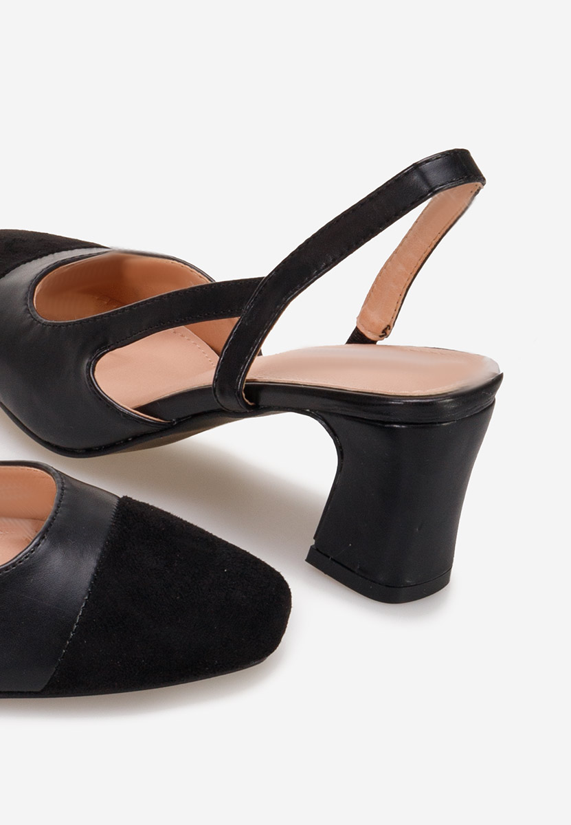 Γόβες slingback Brieta V2 μαύρα
