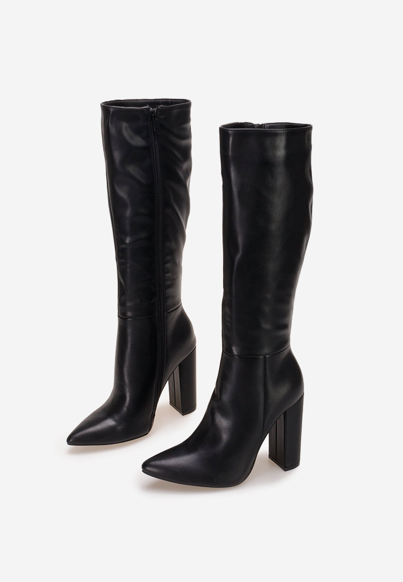 Μπότες με τακούνι Alyndra Μαύρα