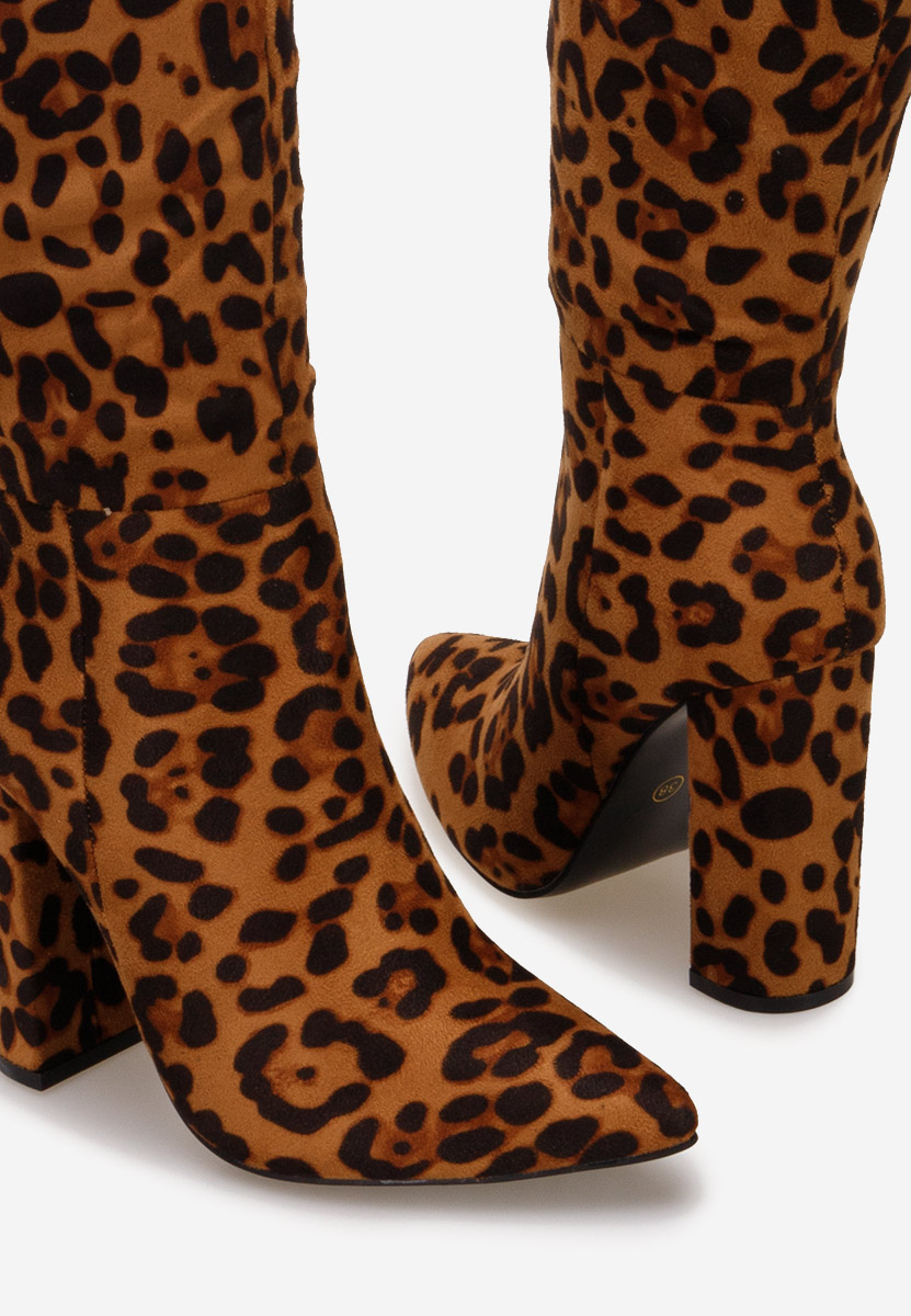 Μπότες με Τακούνι Zentha λεοπαρ