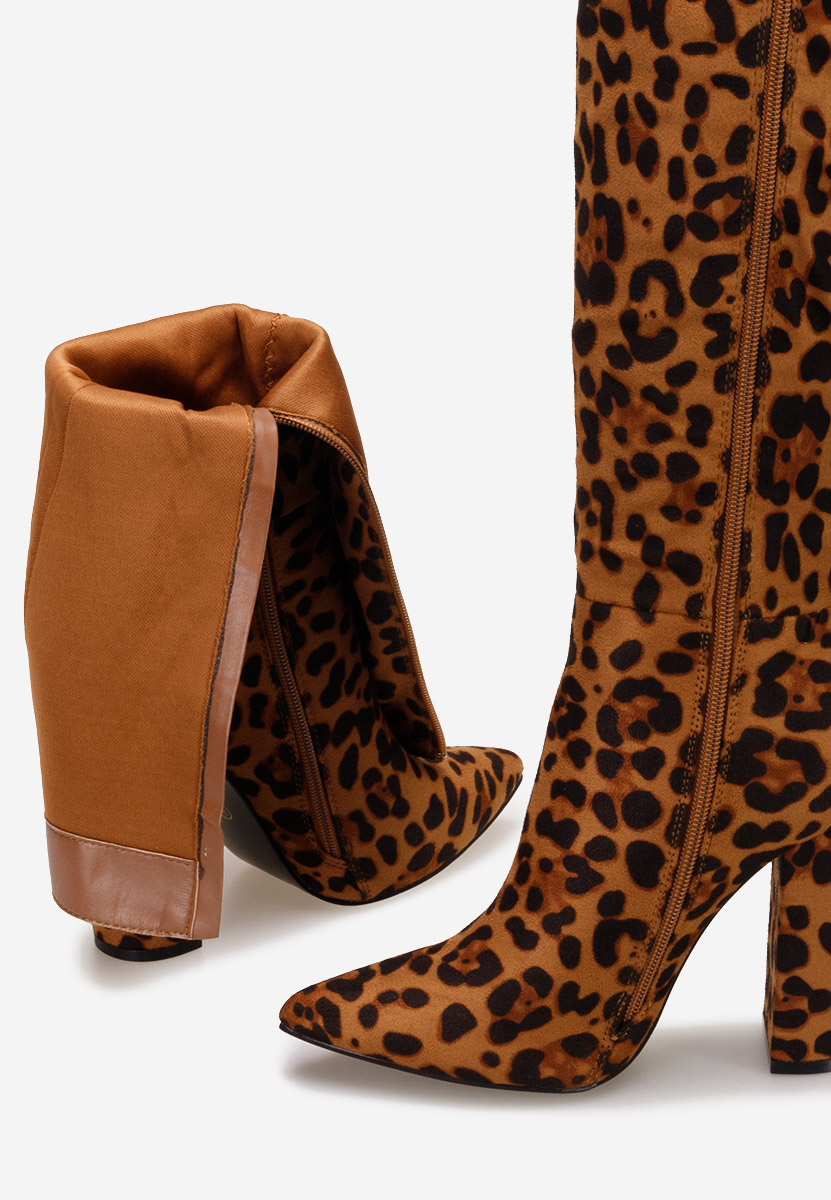 Μπότες με Τακούνι Zentha λεοπαρ