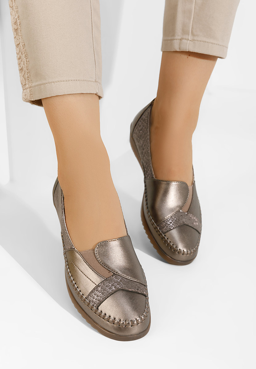 Casual παπουτσια γυναικεια Azohra χρυσο