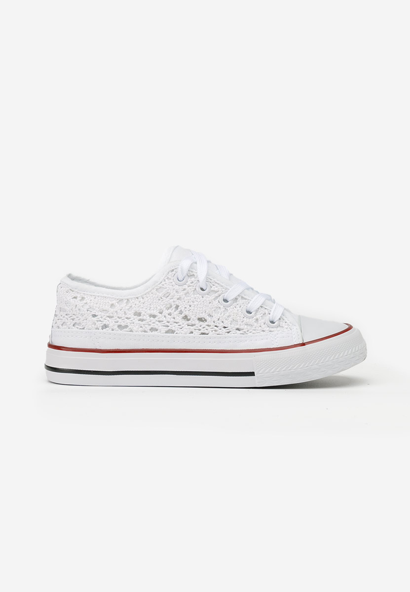 Κοριτσίστικα sneakers Brittany λευκά