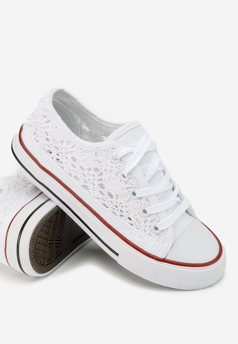 Κοριτσίστικα sneakers Brittany λευκά
