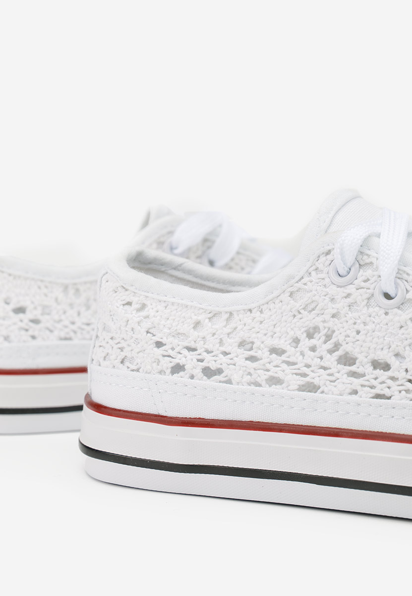 Κοριτσίστικα sneakers Brittany λευκά