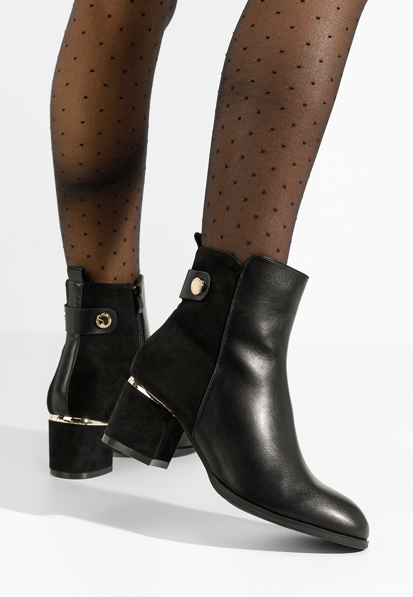 Μποτάκια με χοντρό τακούνι Sikora V2 Μαύρα Μποτάκια με χοντρό τακούνι Sikora V2 Μαύρα