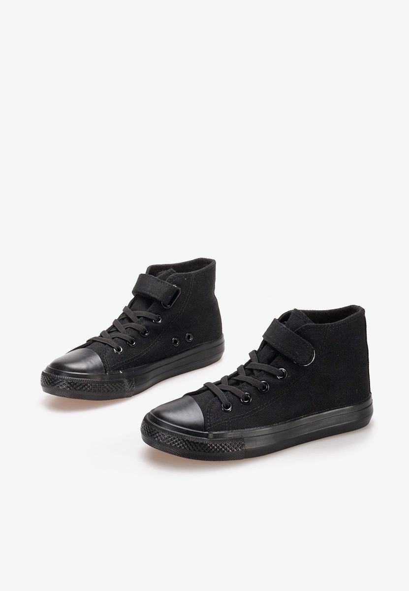 Παιδικά μποτάκια sneakers Benito μαύρα