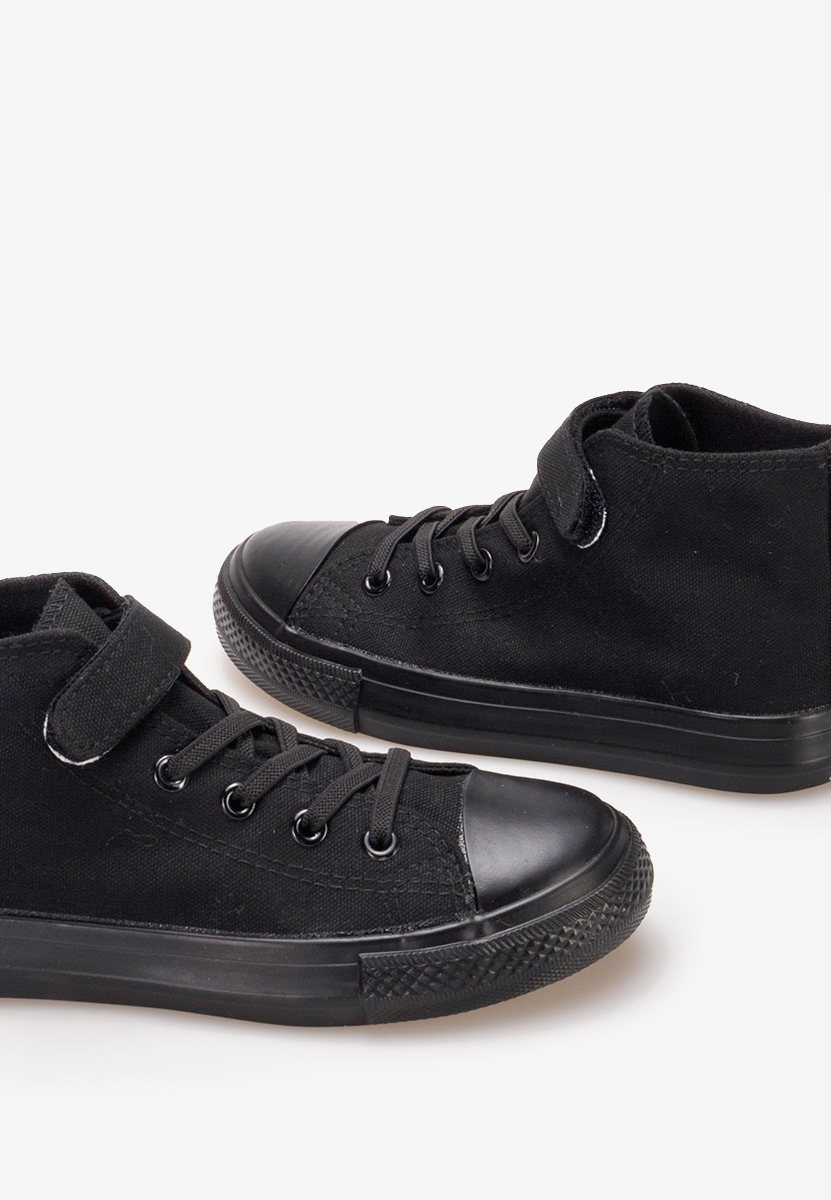 Παιδικά μποτάκια sneakers Benito μαύρα