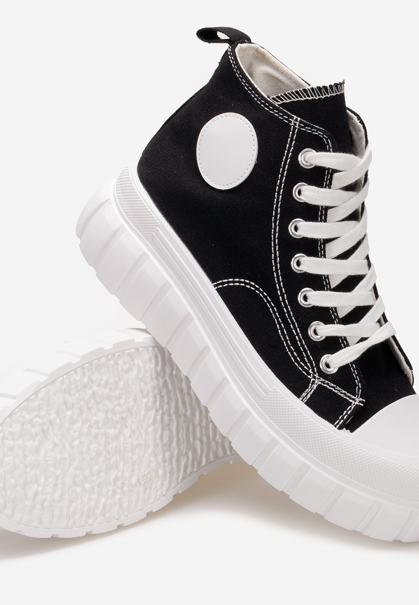 Γυναικεία sneakers αστραγάλο Dariona μαύρα