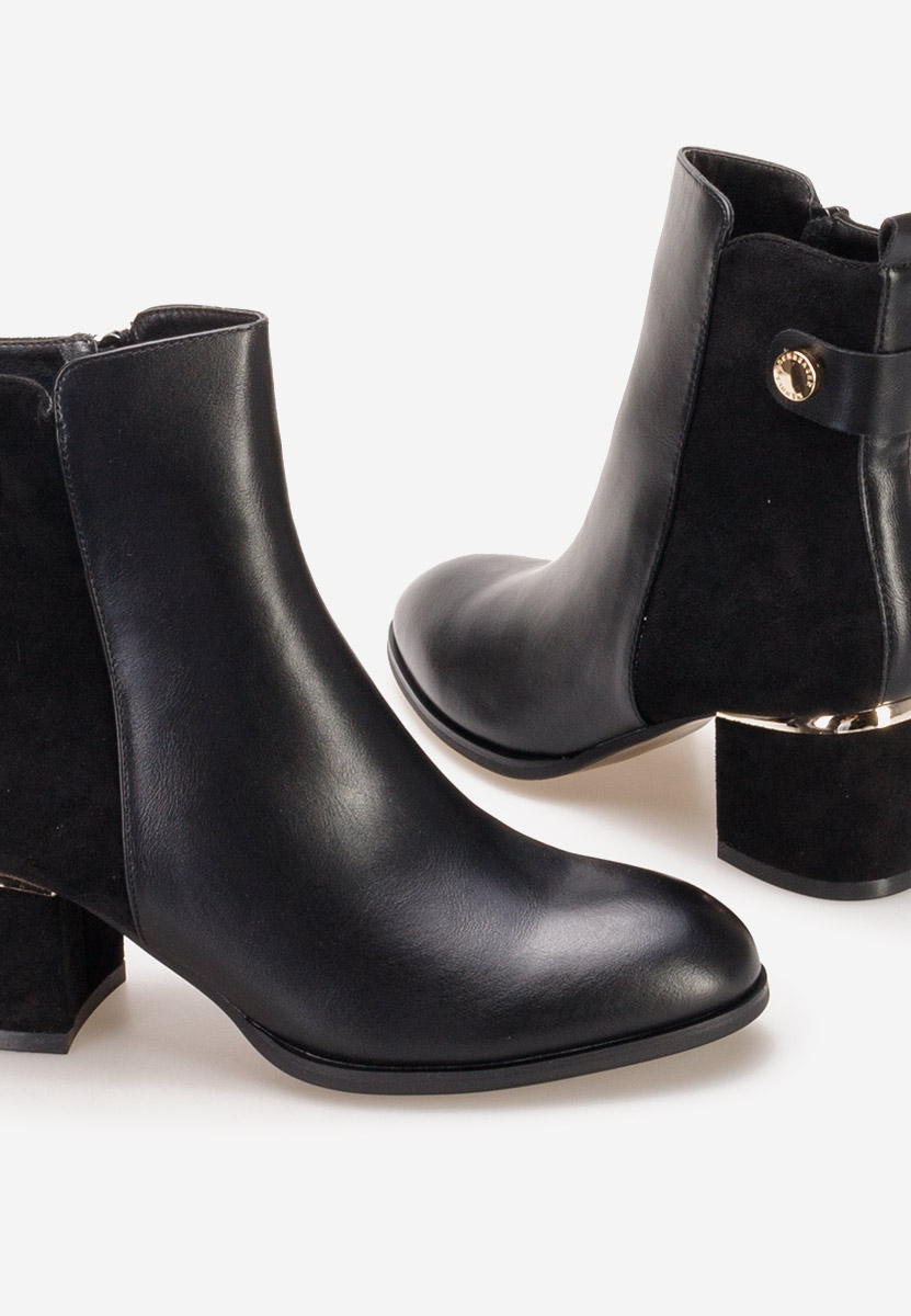 Μποτάκια με χοντρό τακούνι Sikora V2 Μαύρα Μποτάκια με χοντρό τακούνι Sikora V2 Μαύρα