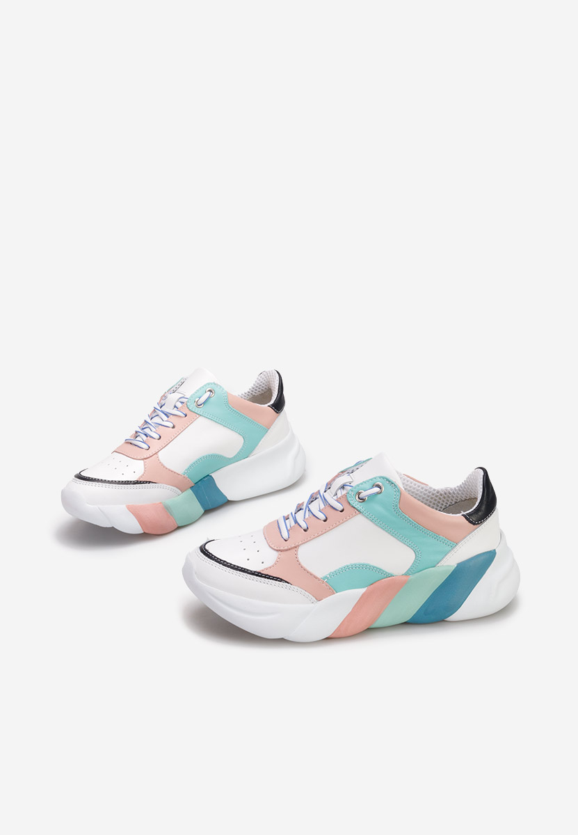Sneakers γυναικεια δερματινα Searra πολυχρωμο