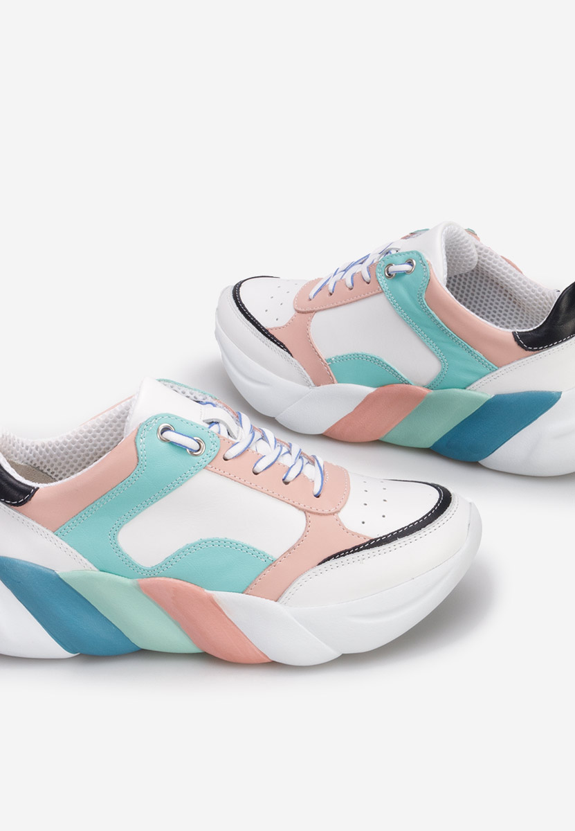 Sneakers γυναικεια δερματινα Searra πολυχρωμο