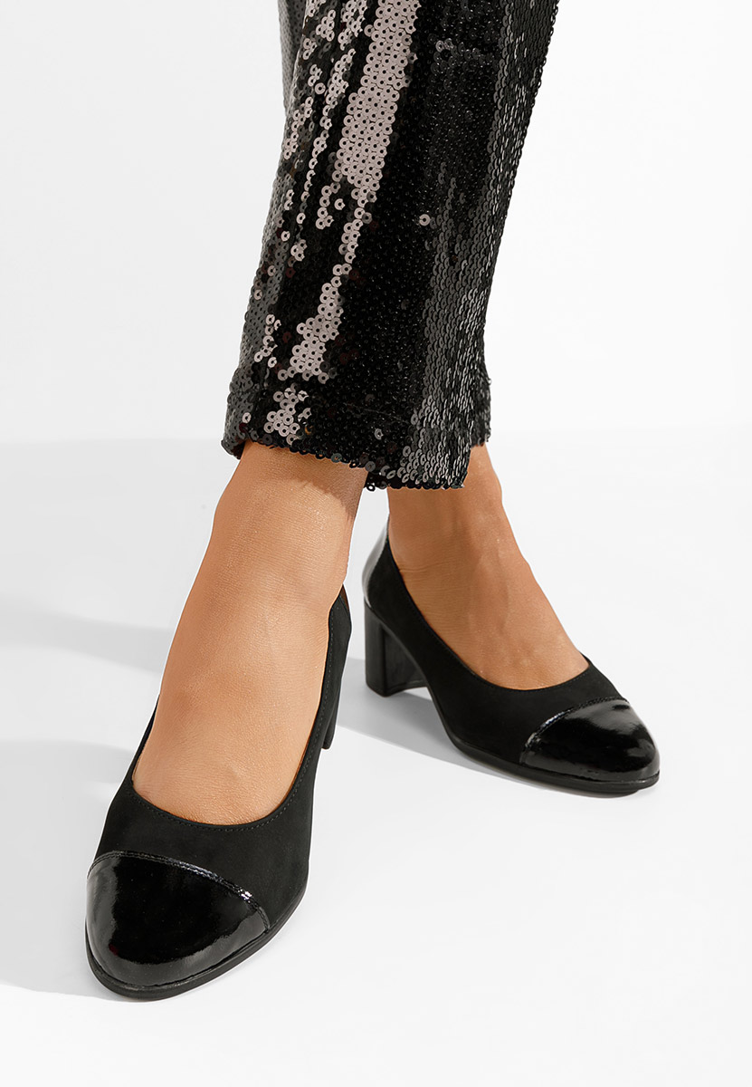 Γόβες με χοντρό τακούνι Judy V3 μαύρα