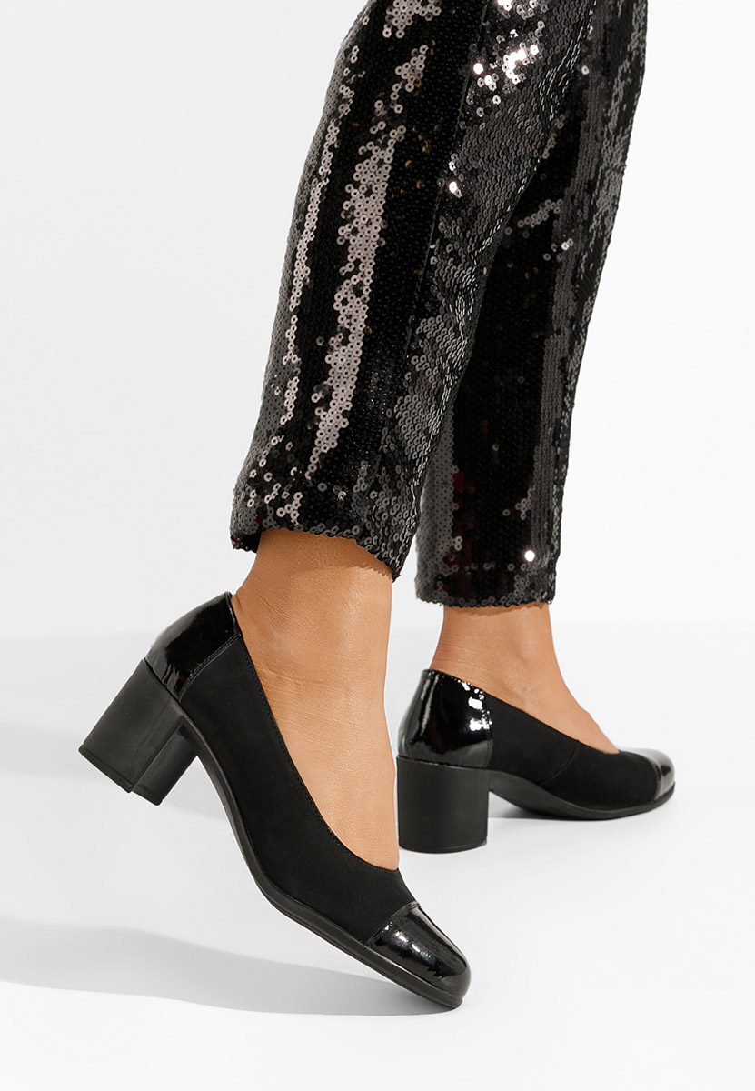 Γόβες με χοντρό τακούνι Judy V3 μαύρα