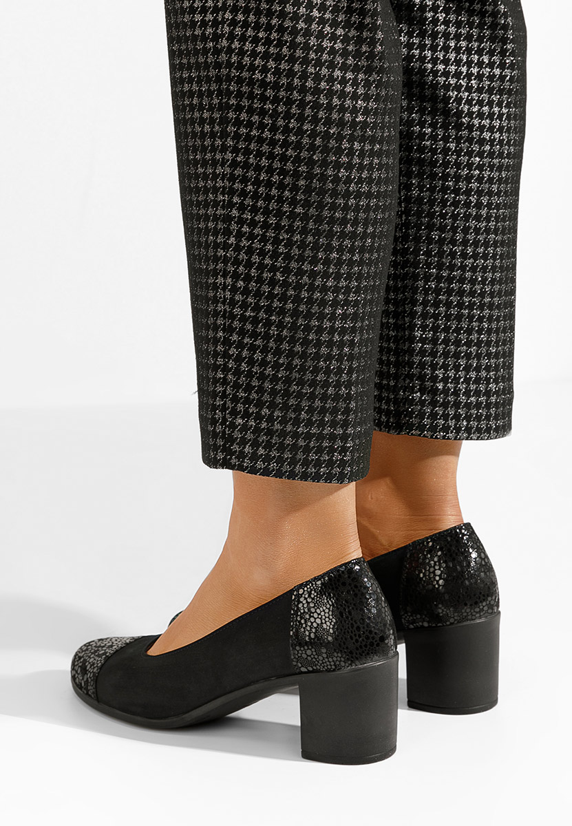 Γόβες με χοντρό τακούνι Judy V2 μαύρα