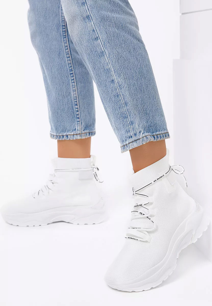 Sneakers με κάλτσα λευκά Loving