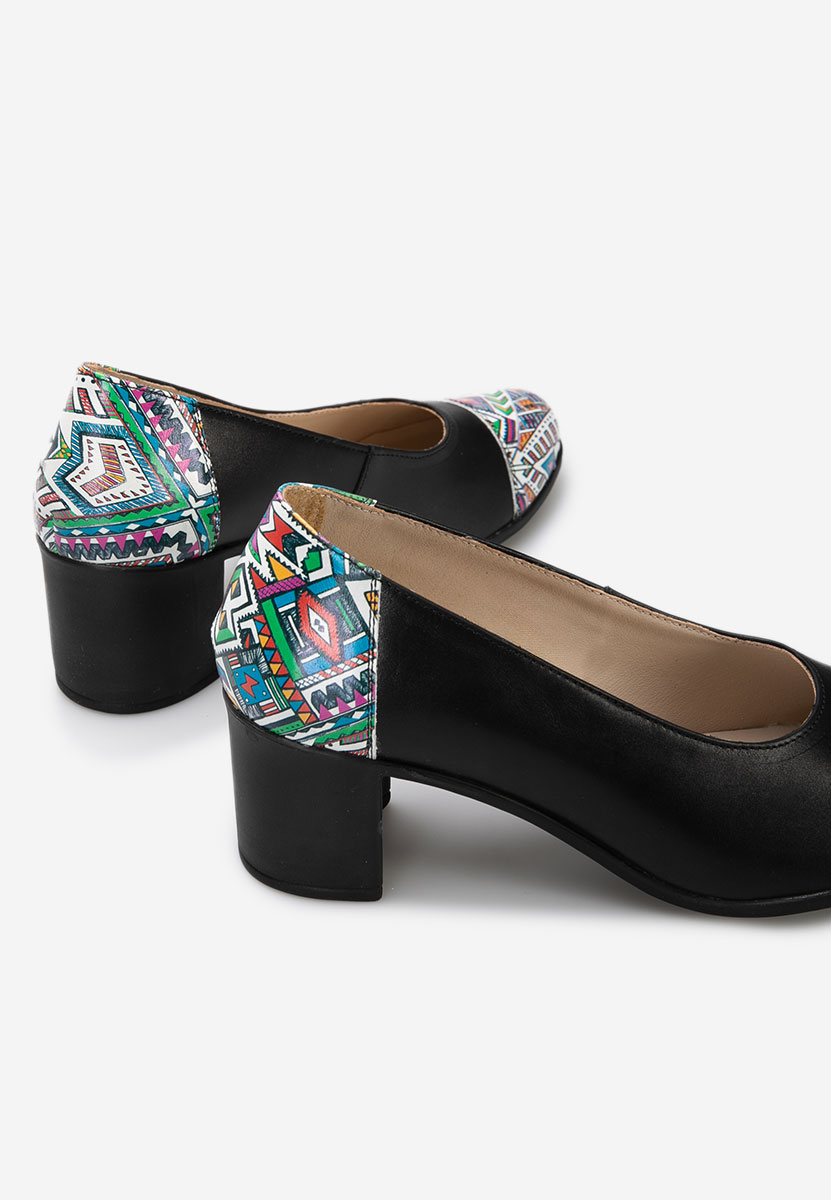 Γόβες με χοντρό τακούνι Judy V6 μαύρα