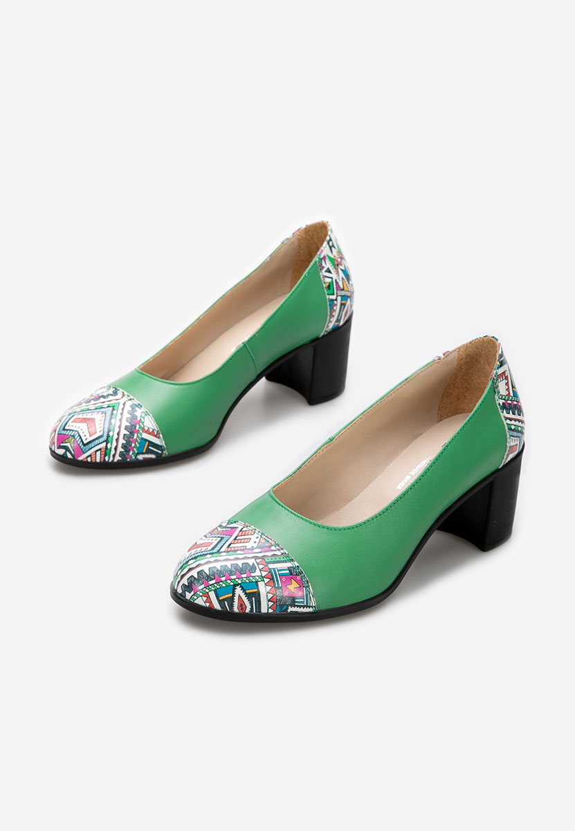 Γόβες με χοντρό τακούνι Judy πρασινο