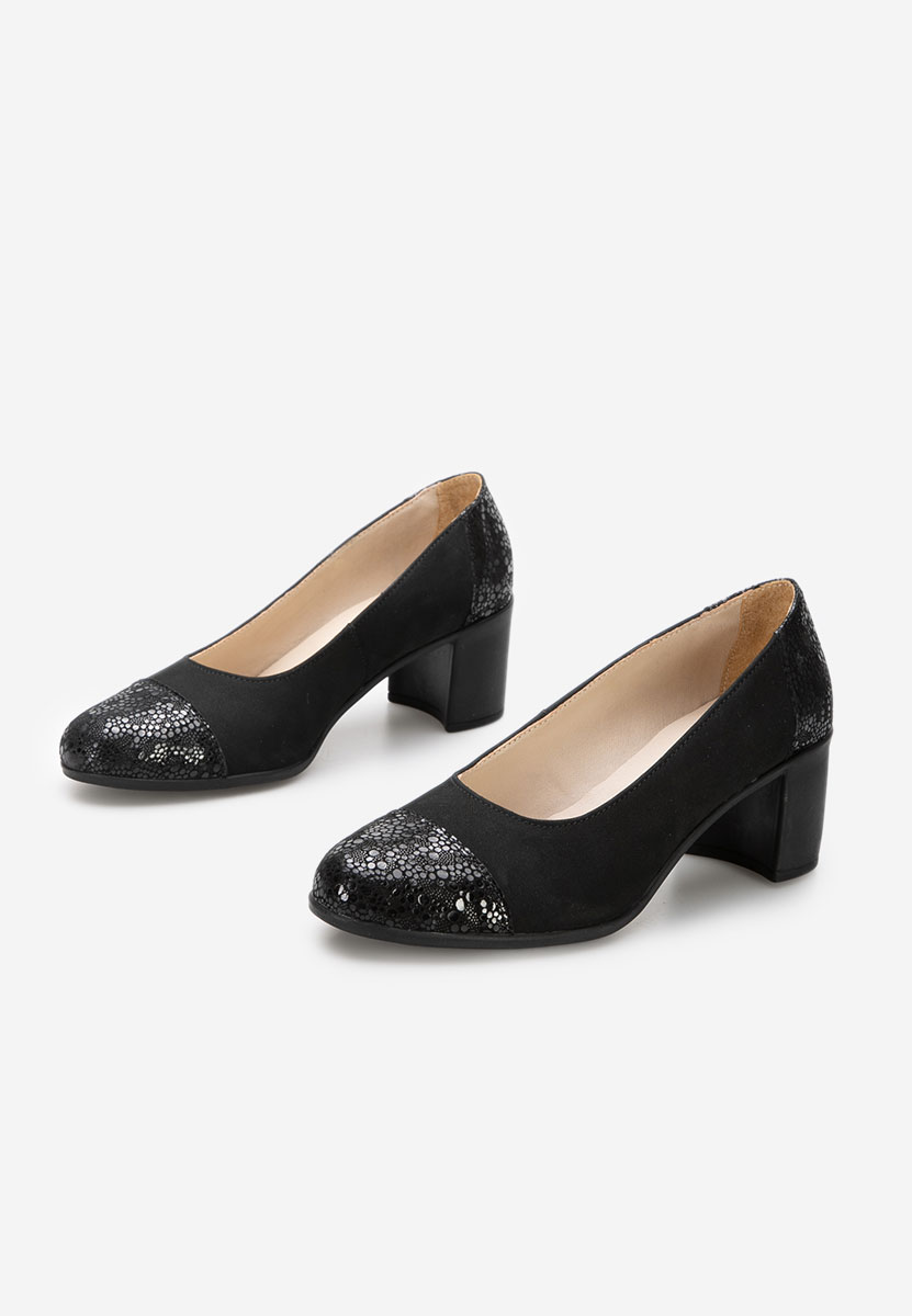 Γόβες με χοντρό τακούνι Judy V2 μαύρα