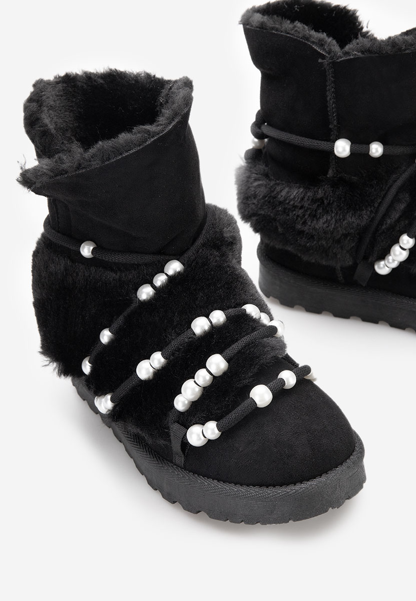 Μπότες τύπου UGG Belvia Μαύρα