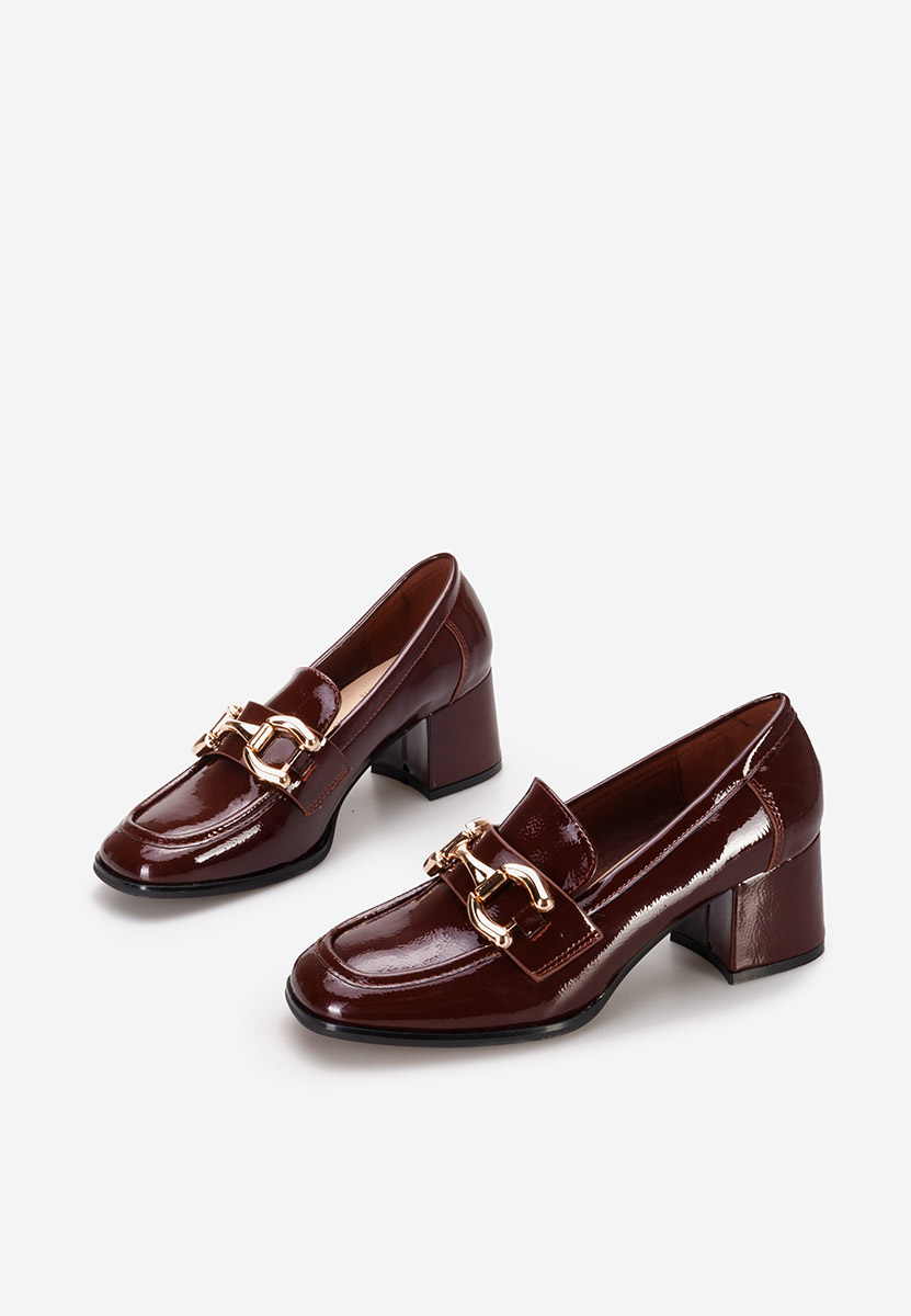 Loafers γυναικεια με τακουνι Alyla μπορντό