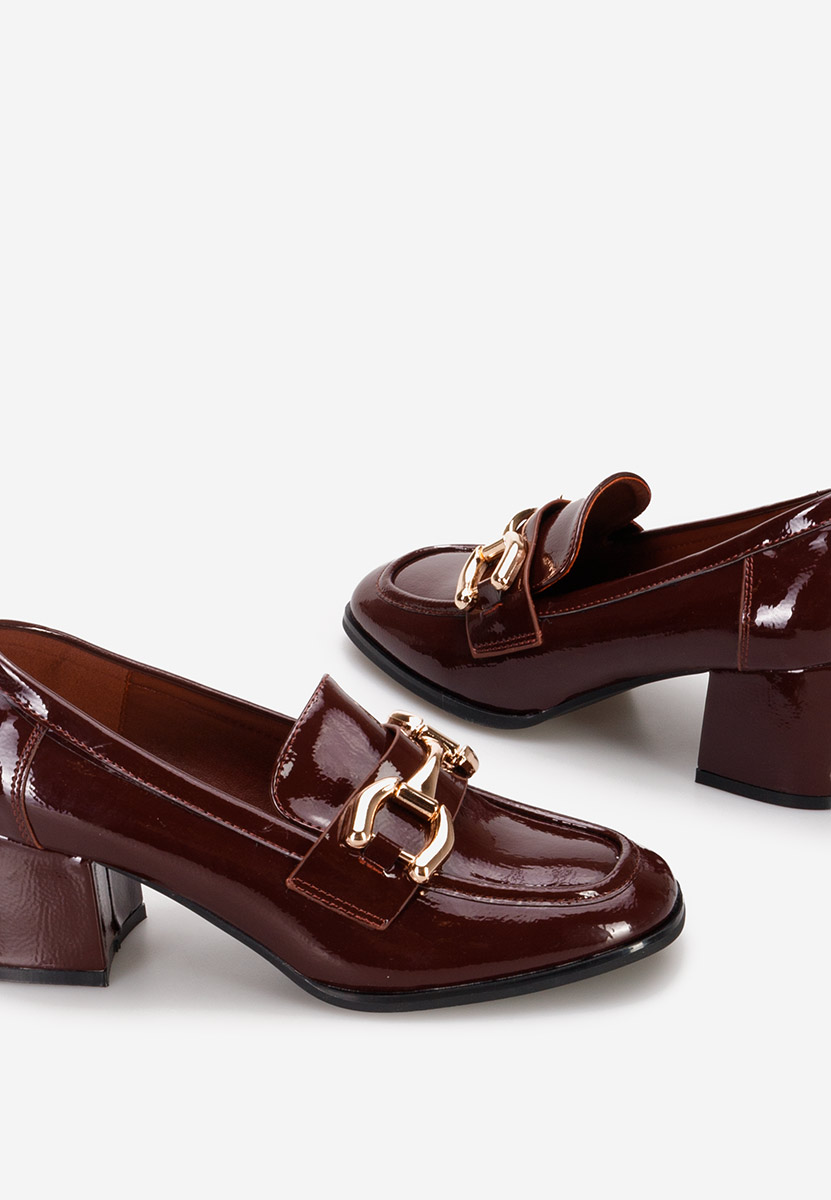 Loafers γυναικεια με τακουνι Alyla μπορντό