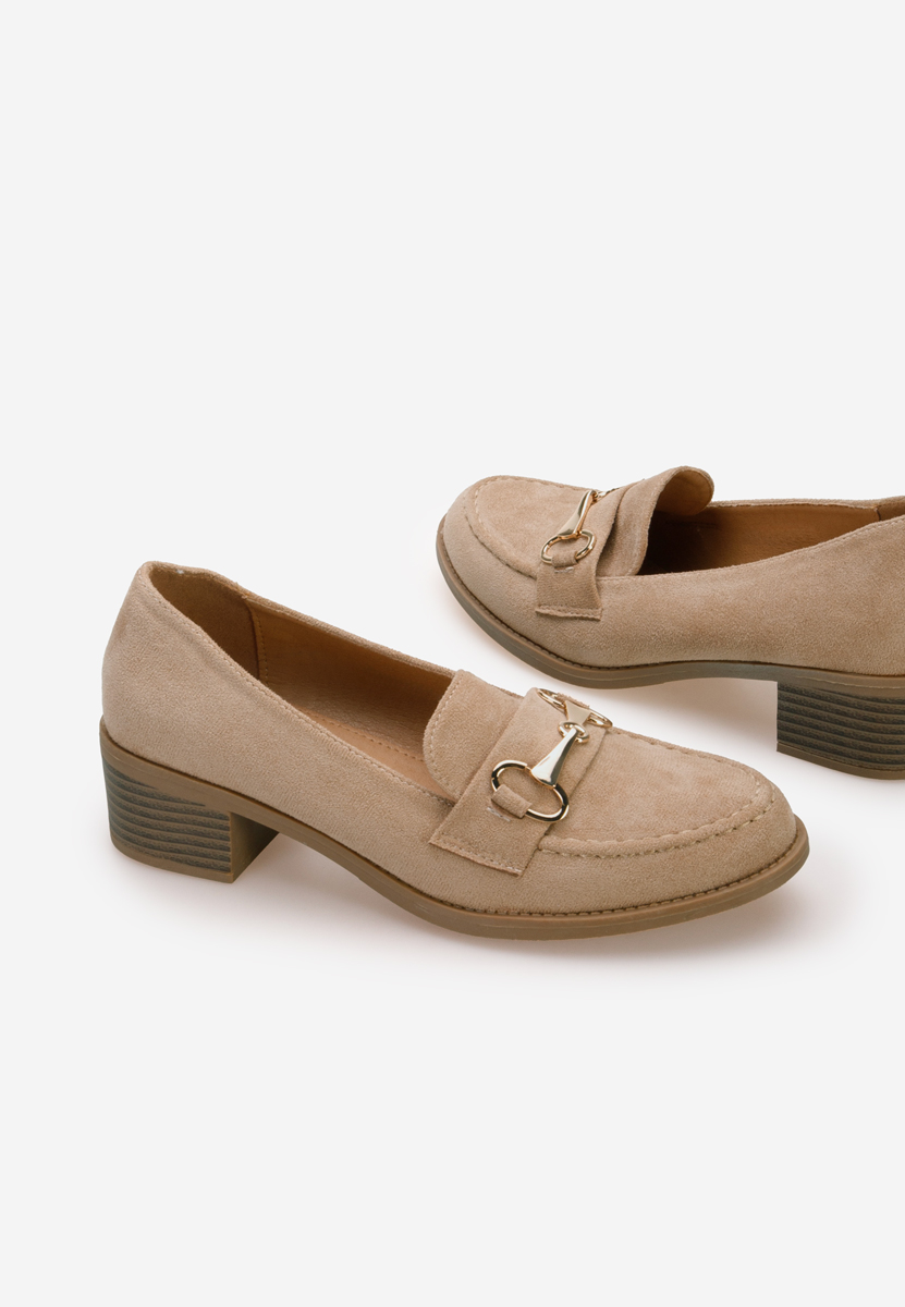 Loafers γυναικεια με τακουνι Empress χακι