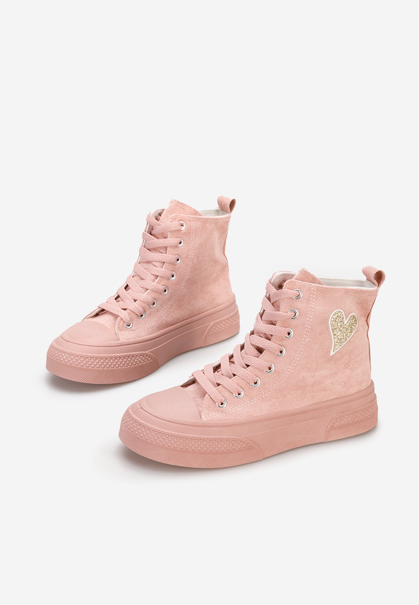 Γυναικεία sneakers αστραγάλο Edith ροζ
