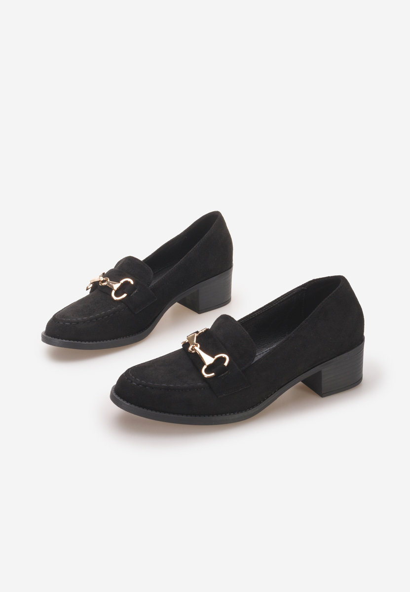 Loafers γυναικεια με τακουνι Empress μαύρα