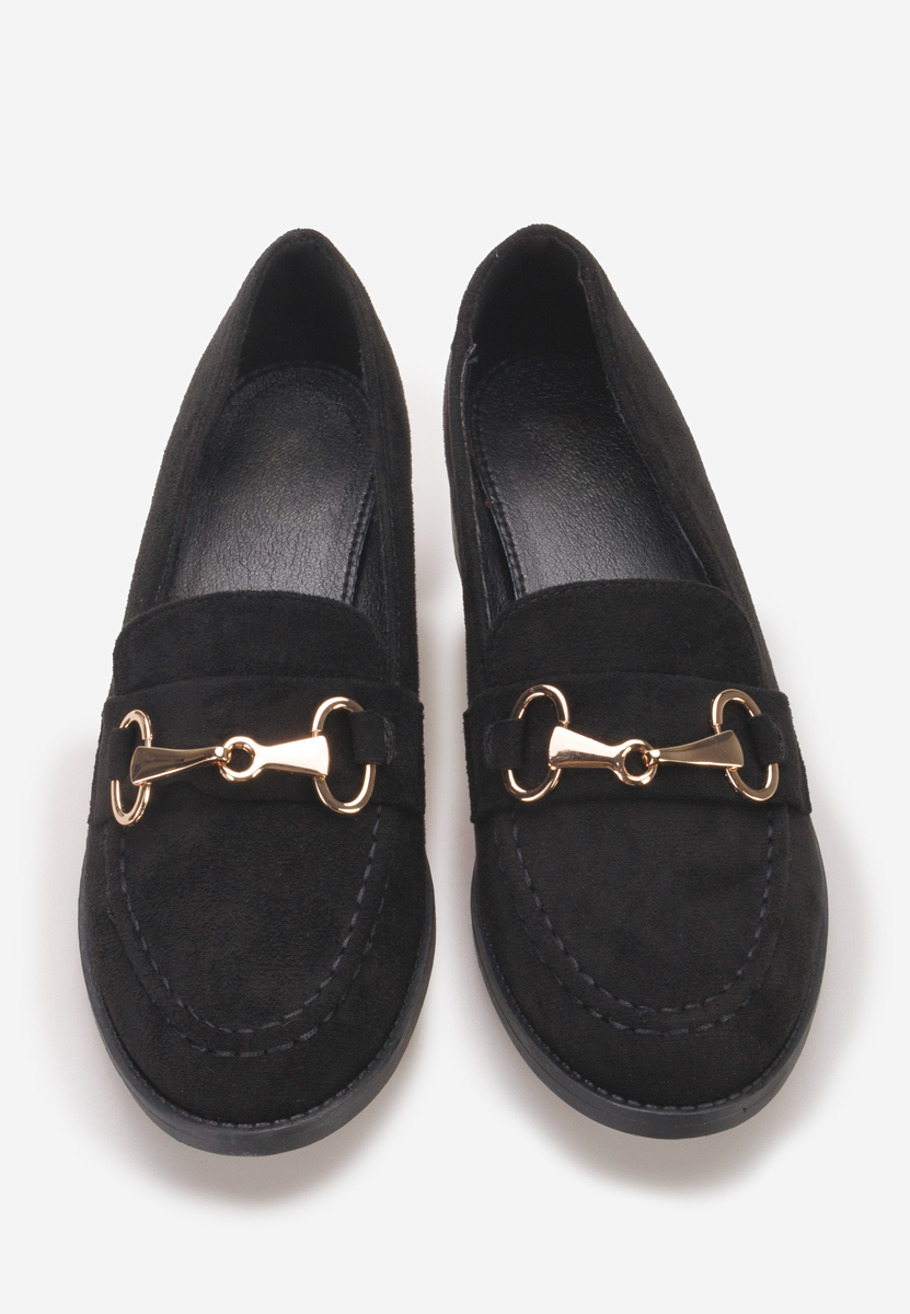 Loafers γυναικεια με τακουνι Empress μαύρα