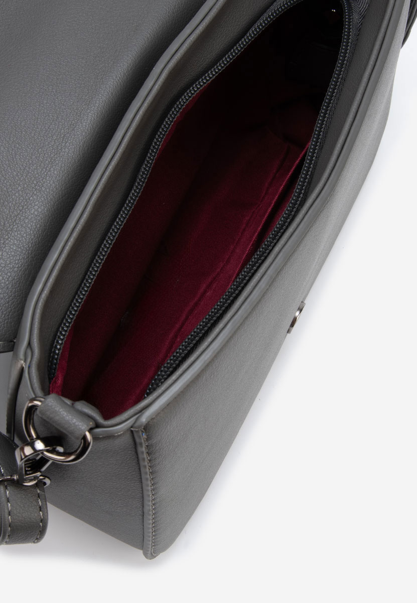 Τσάντα crossbody Delvia γκρι