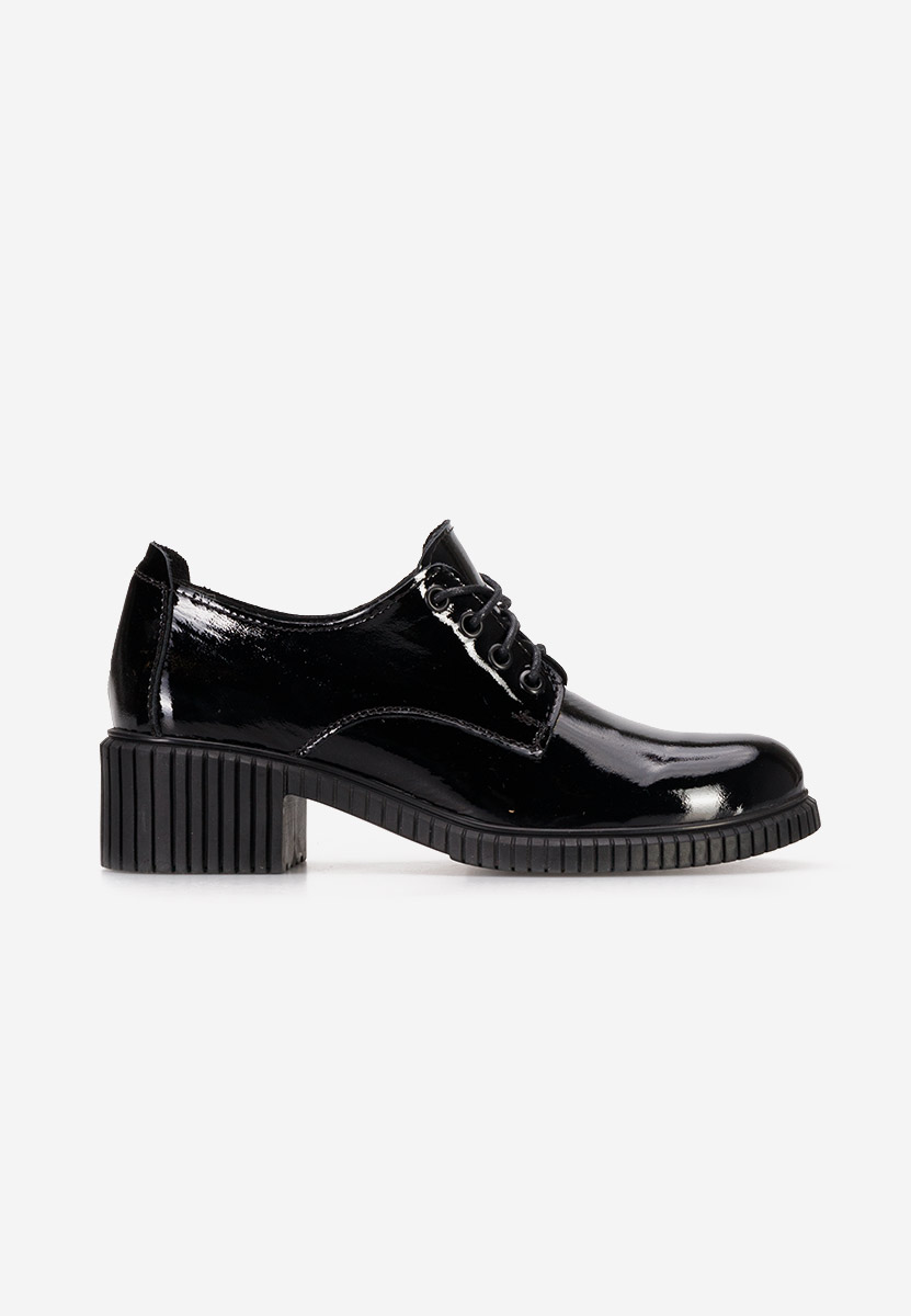 Γόβες με κορδόνια Roanne V2 μαύρα