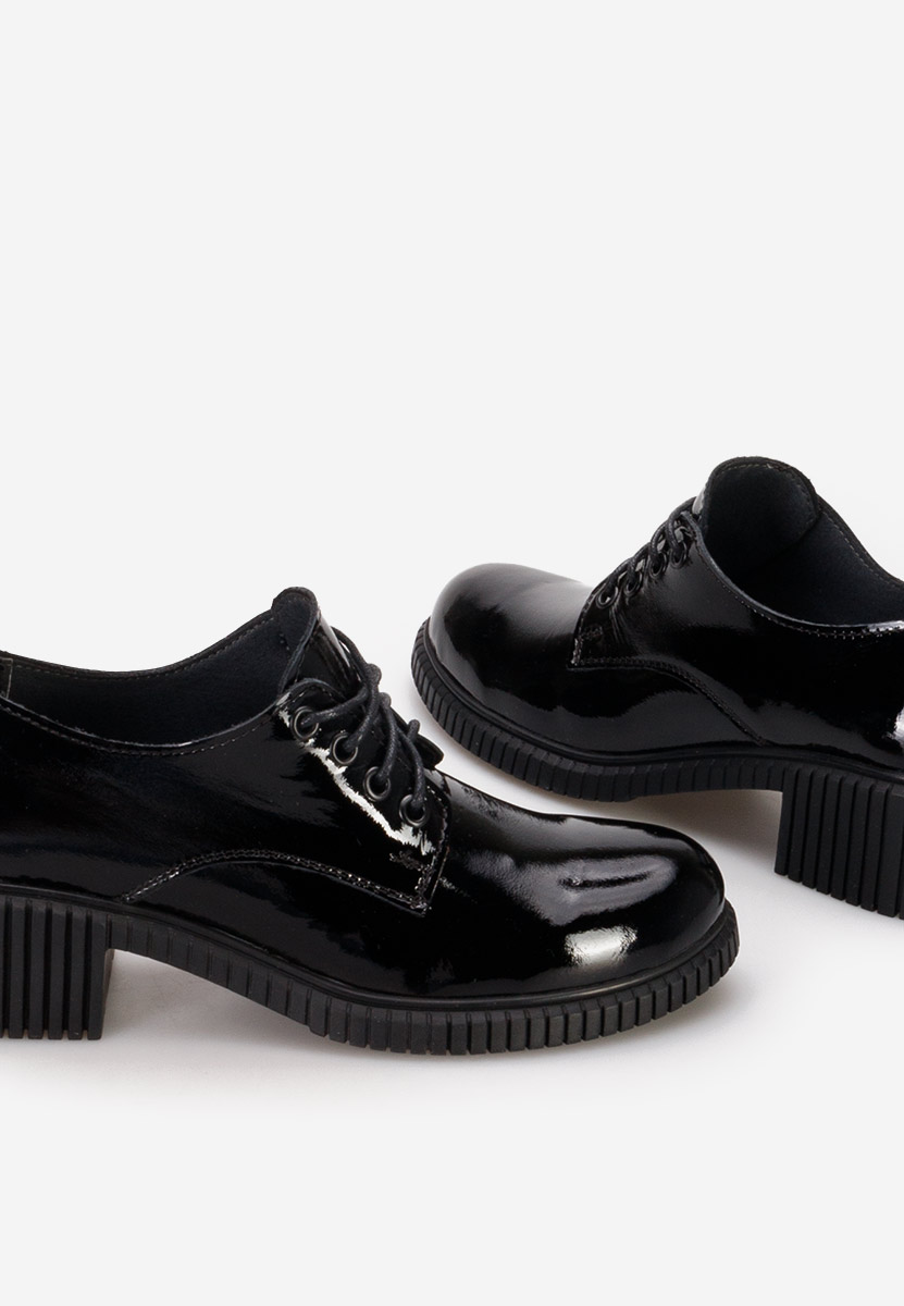 Γόβες με κορδόνια Roanne V2 μαύρα