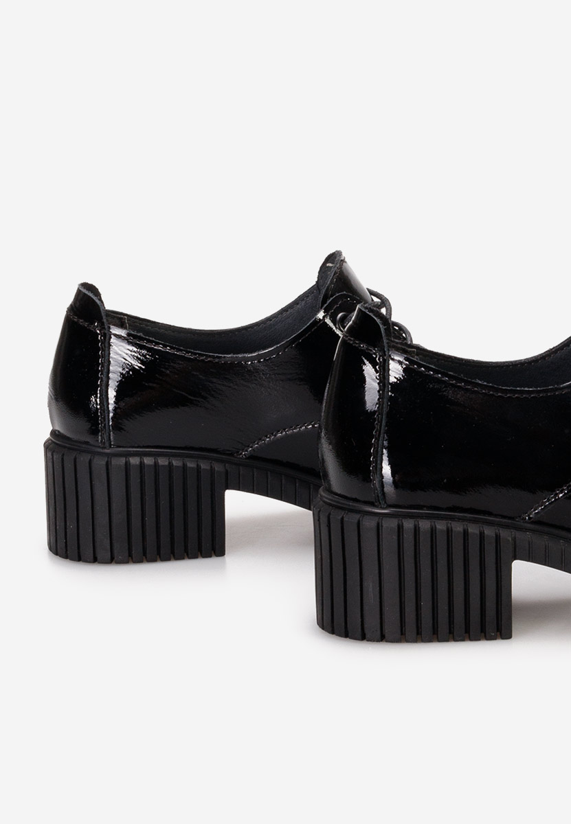 Γόβες με κορδόνια Roanne V2 μαύρα