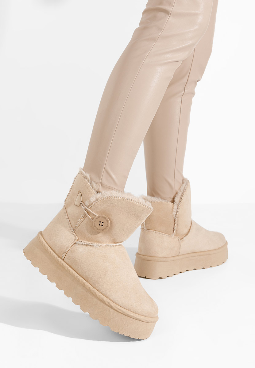 Μπότες τύπου UGG Troyes V2 μπεζ