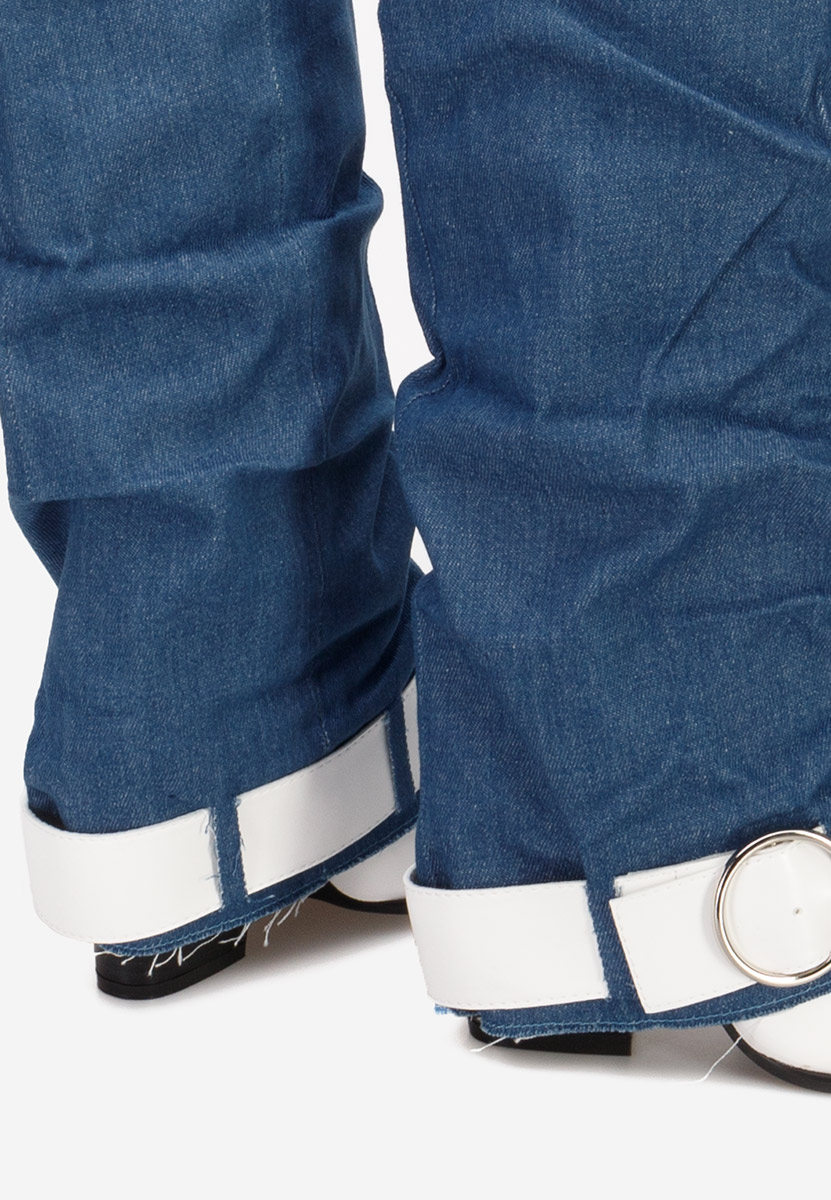 Μπότες με χοντρό τακούνι Elisia V3 μπλε