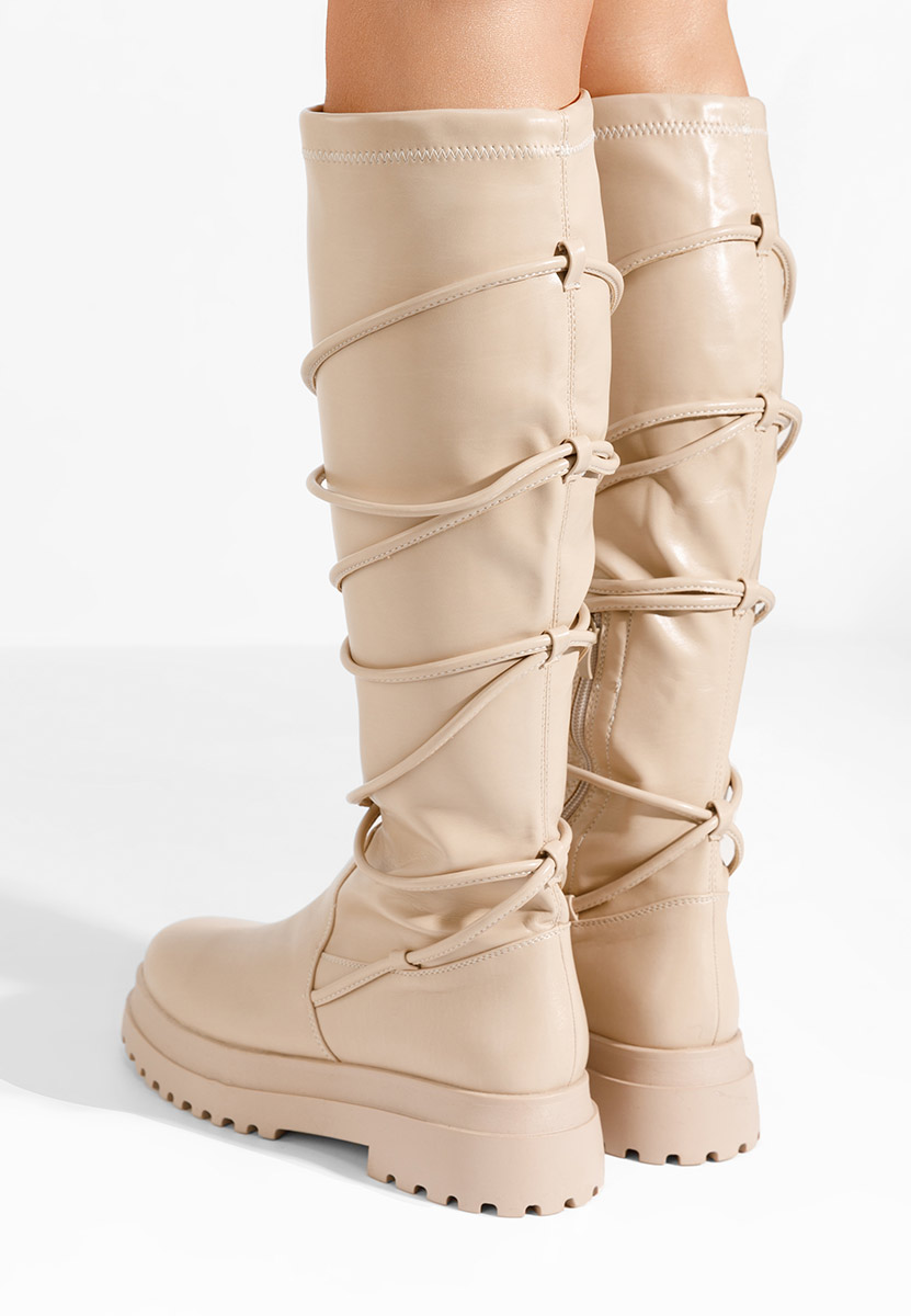 Ψηλές μπότες Cazorla μπεζ