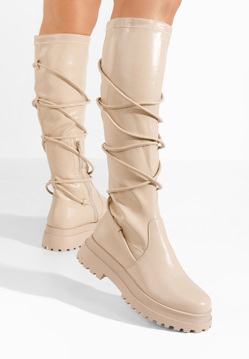 Ψηλές μπότες Cazorla μπεζ