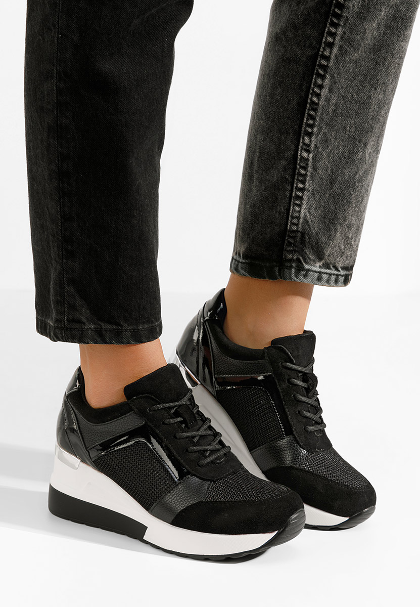 Sneakers με πλατφόρμα Josima μαύρα